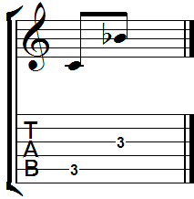 Interval C to Bb
